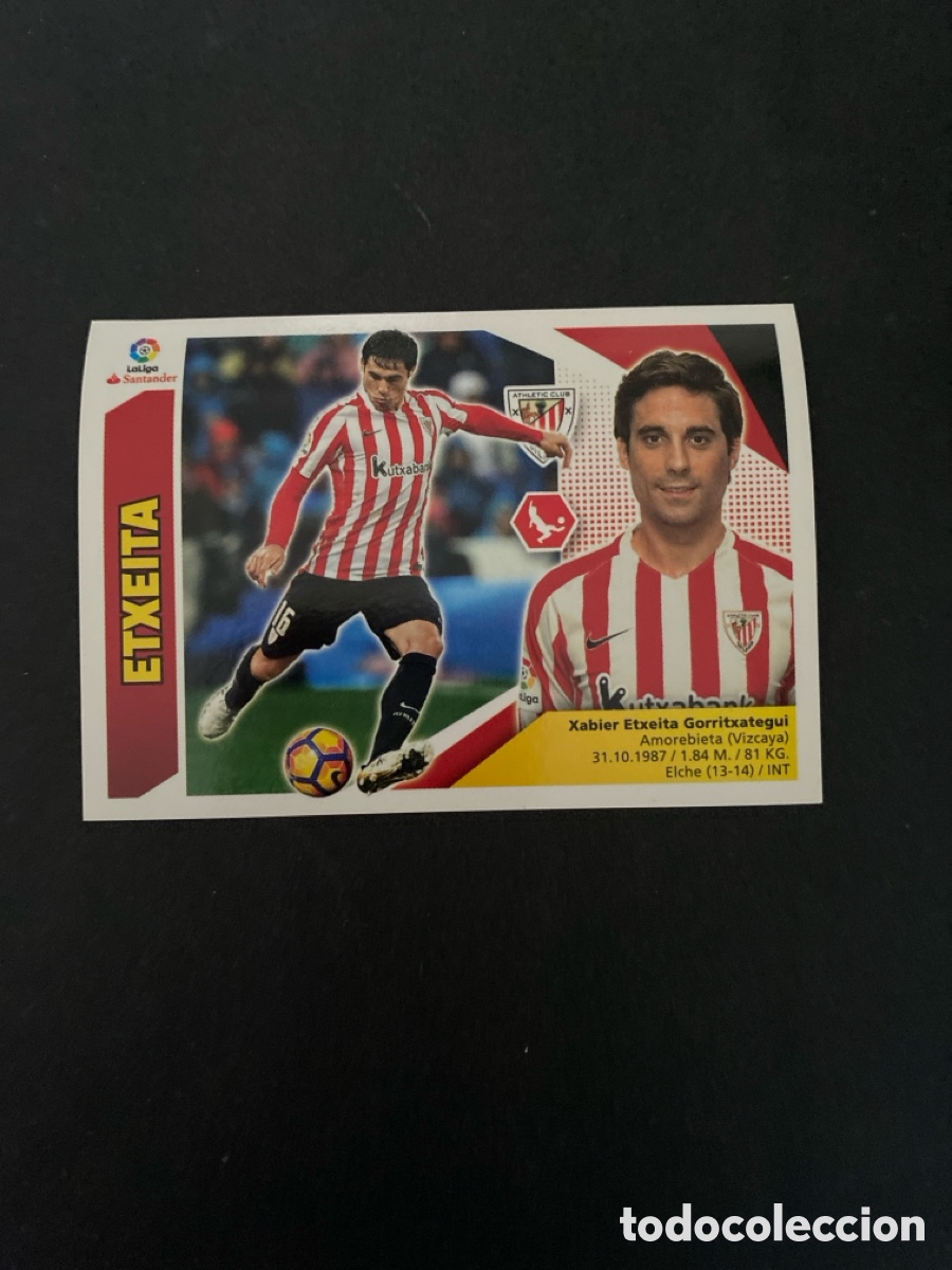 Cromos de f&uacute;tbol: Cromo liga 17/18 Athletic club N* 5B