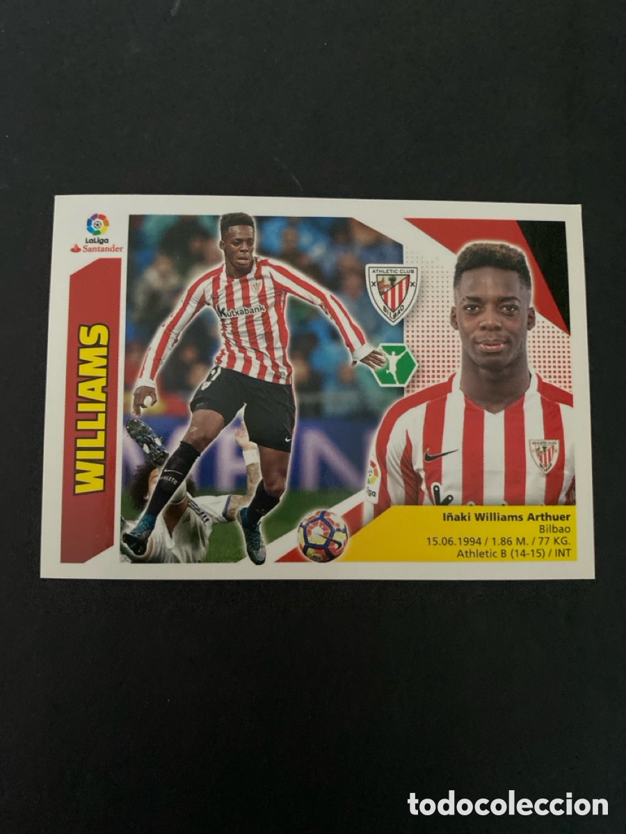 Cromos de f&uacute;tbol: Cromo liga 17/18 Athletic club N* 16