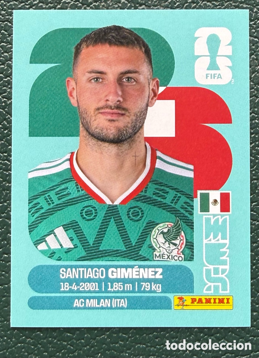 Cromos de f&uacute;tbol: MEX 16 SANTIAGO GIMENEZ MEXICO CROMOS ALBUM FIFA WORLD CUP MUNDIAL 2026 PANINI
