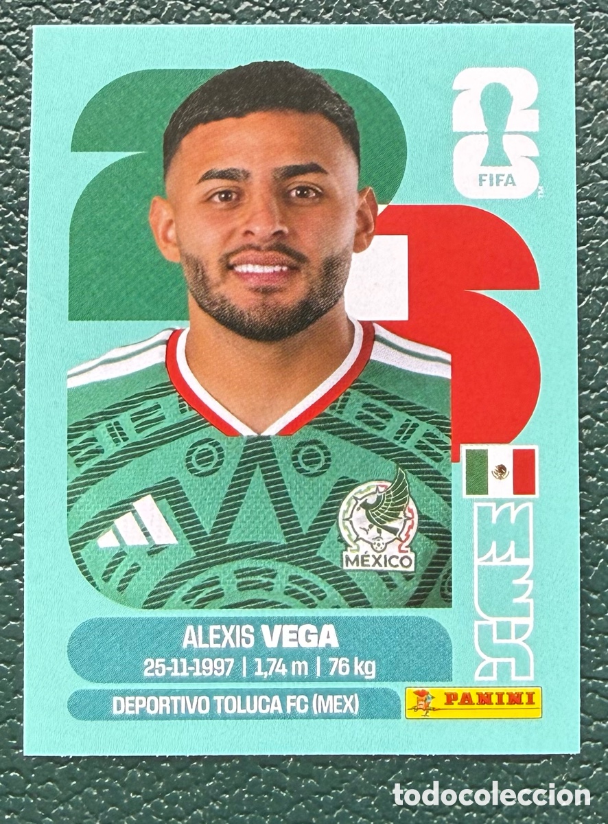 Fu&szlig;ball-Sticker: MEX 18 ALEXIS VEGA MEXICO CROMOS ALBUM FIFA WORLD CUP MUNDIAL 2026 PANINI