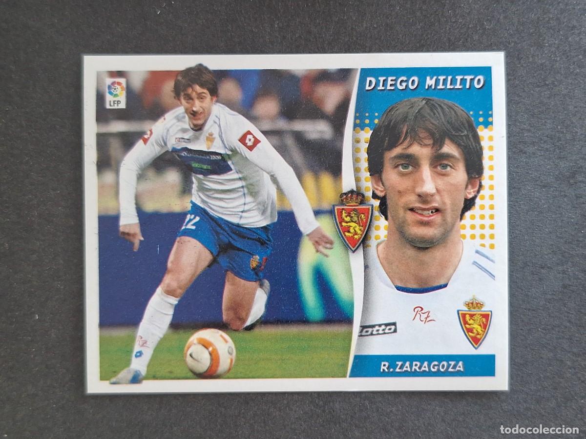 Cromos de f&uacute;tbol: L6 DIEGO MILITO REAL ZARAGOZA LIGA ESTE 2006 2007 06 07 NUNCA PEGADO SIN PEGAR