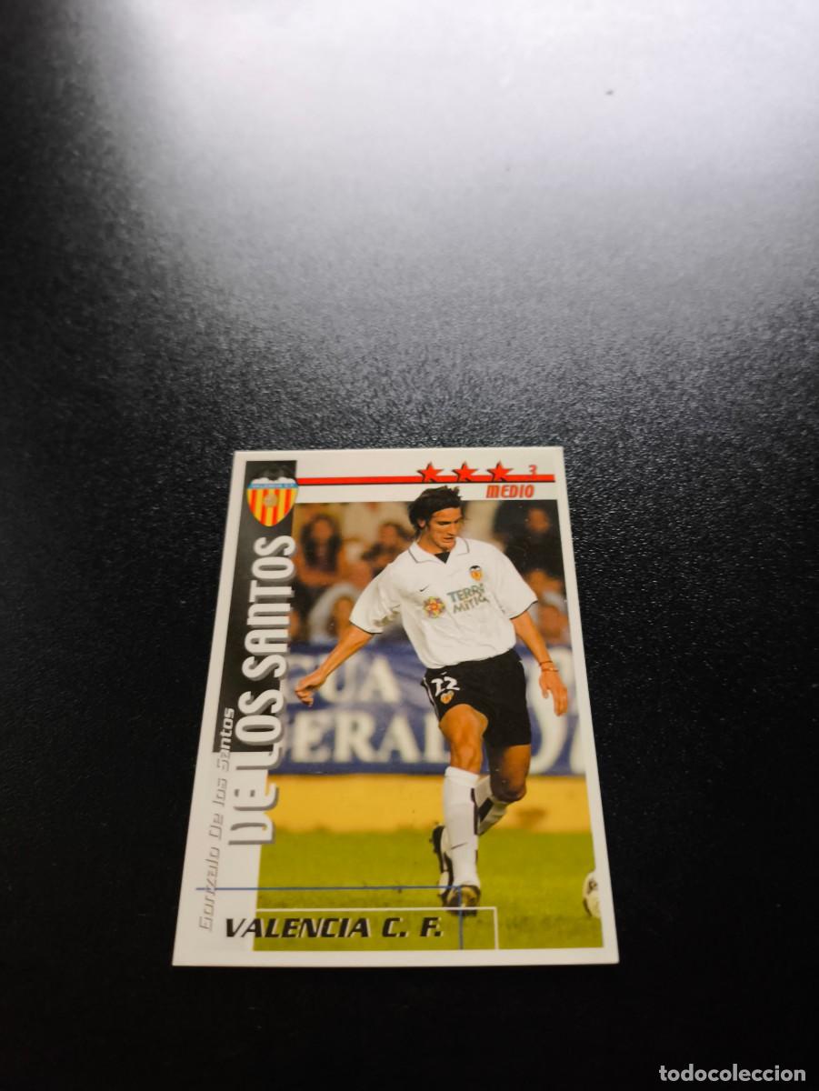 Cromos de f&uacute;tbol: De los Santos VALENCIA FUTBOL MATCH TOTAL LIGA 2002 2003 02 03 N PANINI ESTE ADRENALYN