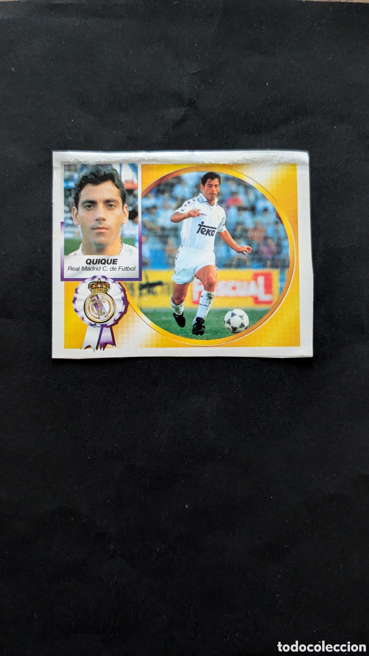 Cromos de f&uacute;tbol: QUIQUE REAL MADRID FICHAJE 8 VERSION LIGA ESTE 1994/95 94 95 RECORTADO