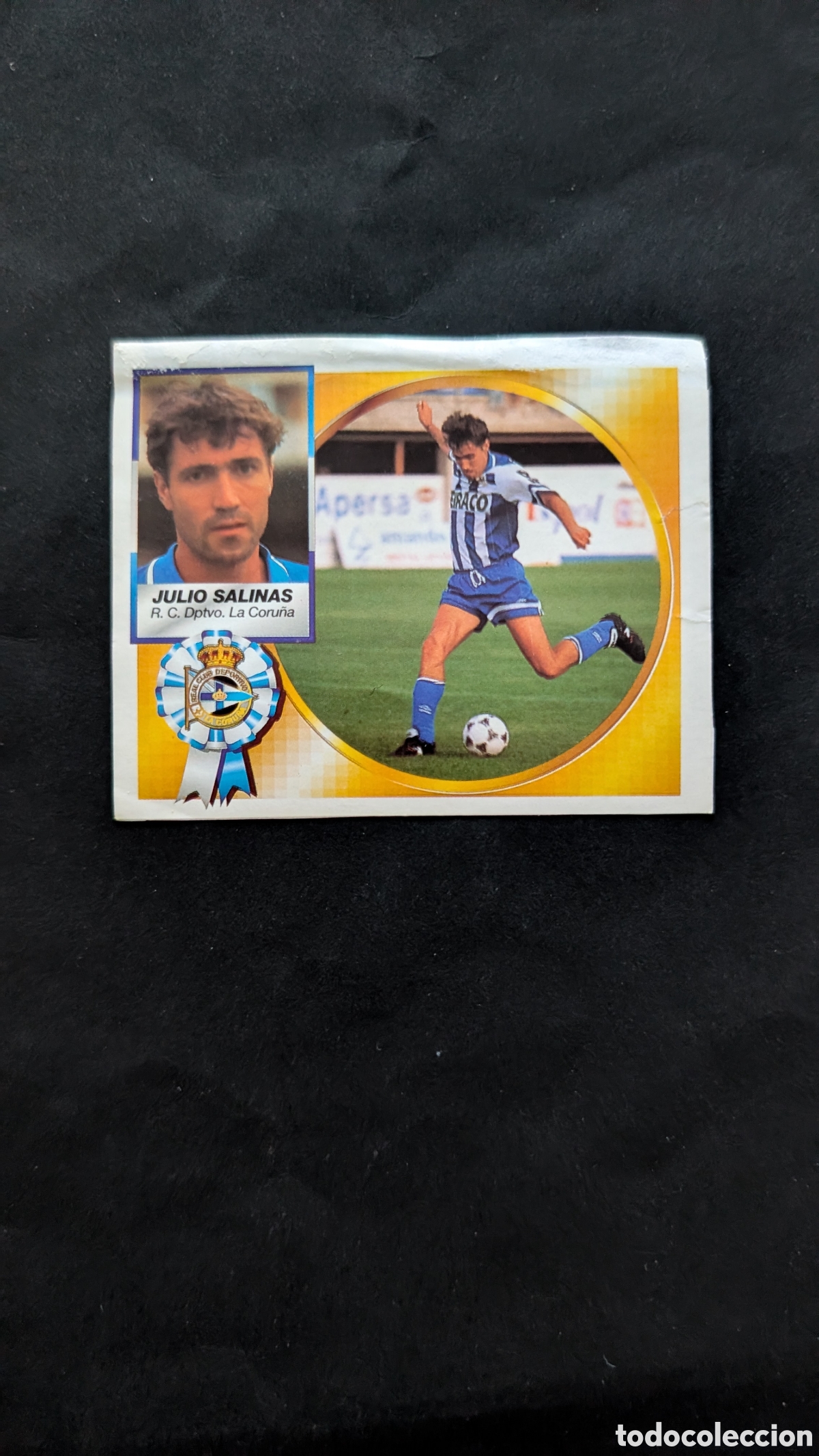 Cromos de f&uacute;tbol: JULIO SALINAS DEPORTIVO FICHAJE 7 VERSION LIGA ESTE 1994/95 94 95 RECORTADO