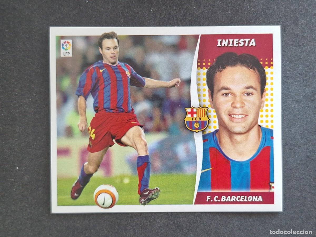 Cromos de f&uacute;tbol: L6 INIESTA F. C. BARCELONA LIGA ESTE 2006 2007 06 07 NUNCA PEGADO SIN PEGAR