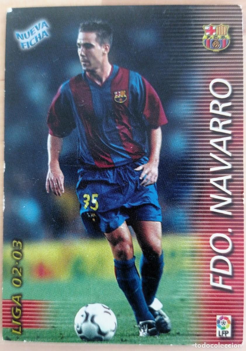Football Stickers: Cromo Megafichas Liga 2002-2003 - Fernando Navarro Corbacho - F.C. Barcelona - Panini Sports 58 BIS