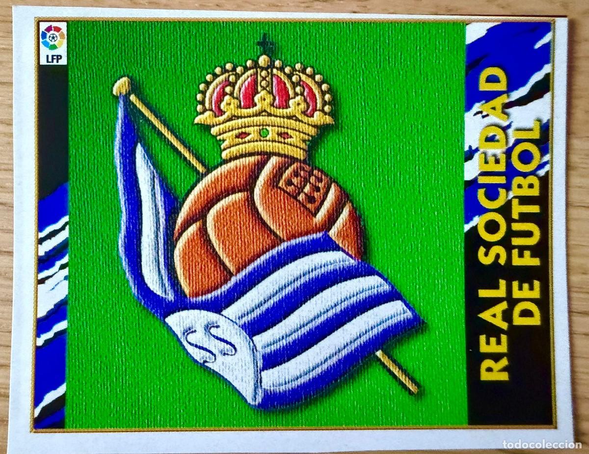 Cromos de f&uacute;tbol: ESCUDO REAL SOCIEDAD 97 98 1997 1998 LIGA EDICIONES ESTE RECORTADO STICKER