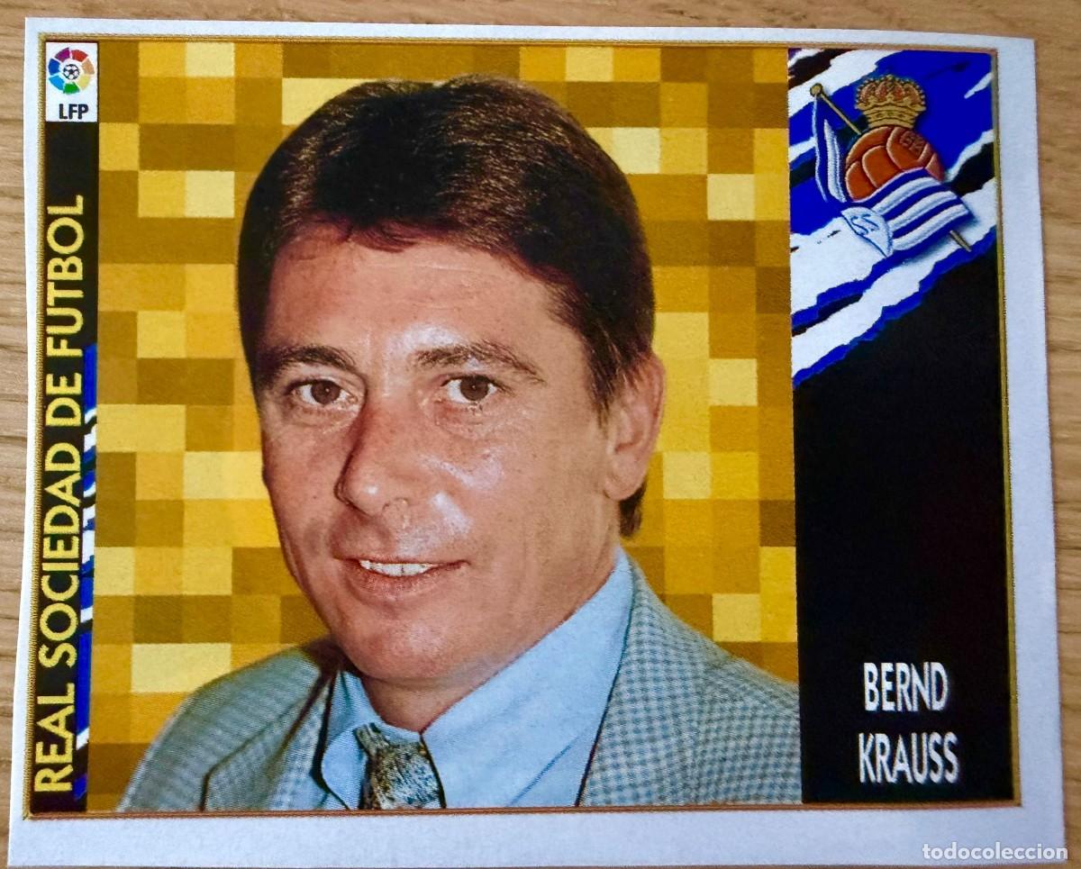 Cromos de f&uacute;tbol: ENTRENADOR BERND KRAUSS REAL SOCIEDAD 97 98 1997 1998 LIGA EDICIONES ESTE RECORTADO STICKER
