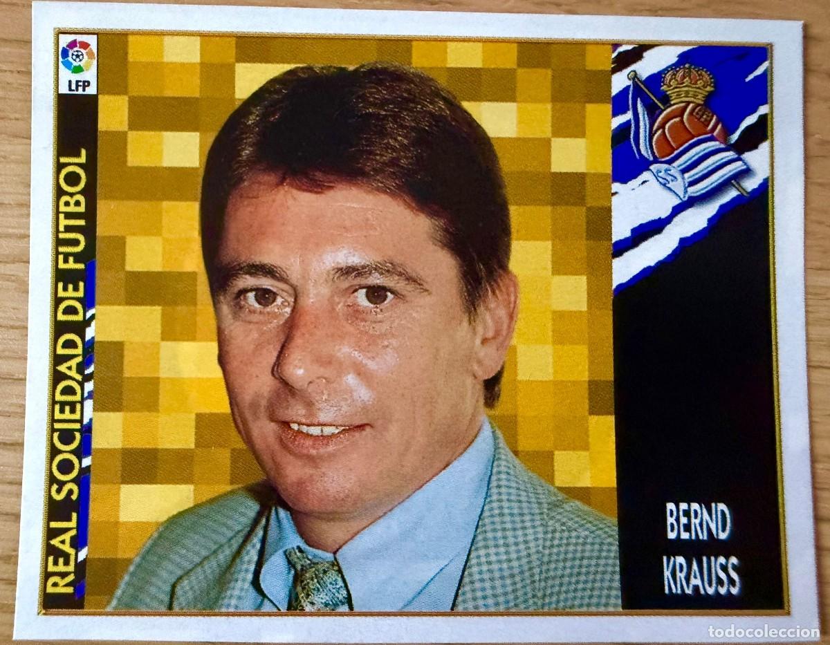 Cromos de f&uacute;tbol: ENTRENADOR BERND KRAUSS REAL SOCIEDAD 97 98 1997 1998 LIGA EDICIONES ESTE RECORTADO STICKER