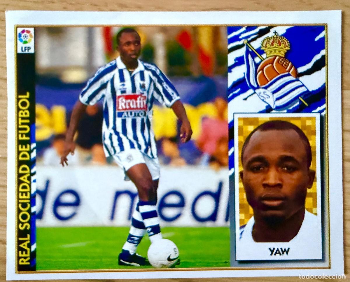 Cromos de f&uacute;tbol: YAW BAJA REAL SOCIEDAD 97 98 1997 1998 LIGA EDICIONES ESTE RECORTADO STICKER