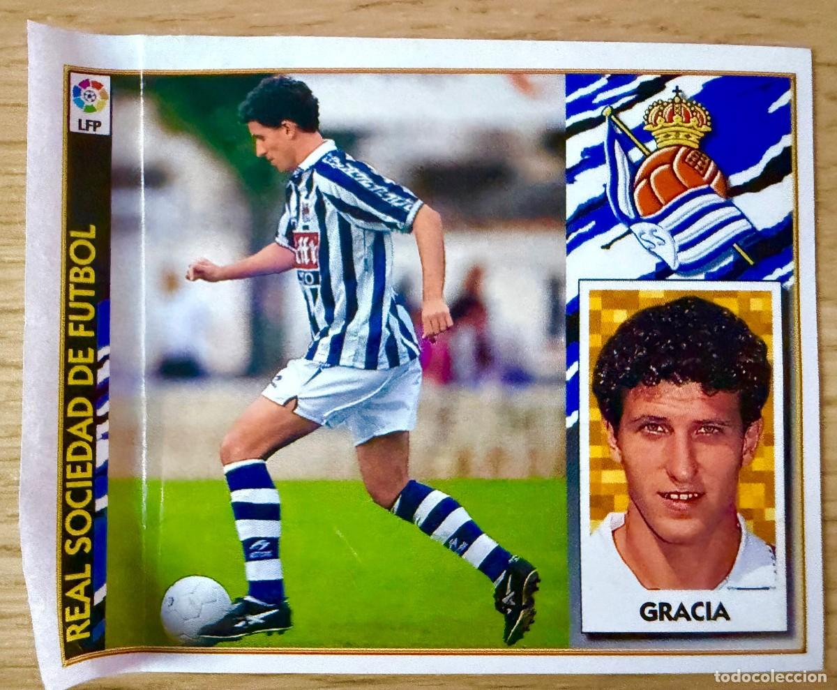 Cromos de f&uacute;tbol: JAVI GRACIA REAL SOCIEDAD 97 98 1997 1998 LIGA EDICIONES ESTE RECORTADO STICKER