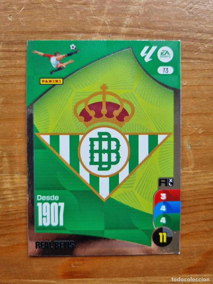 Cromos de f&uacute;tbol: 73 ESCUDO (Real Betis). Liga 2024 2025 24 25 Adrenalyn XL (Panini)