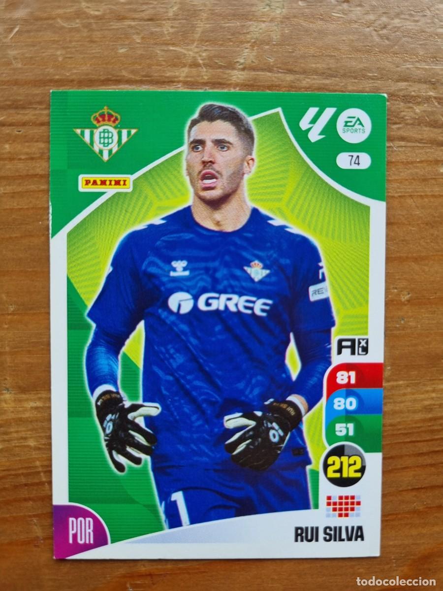 Cromos de f&uacute;tbol: 74 RUI SILVA (Real Betis). Liga 2024 2025 24 25 Adrenalyn XL (Panini)