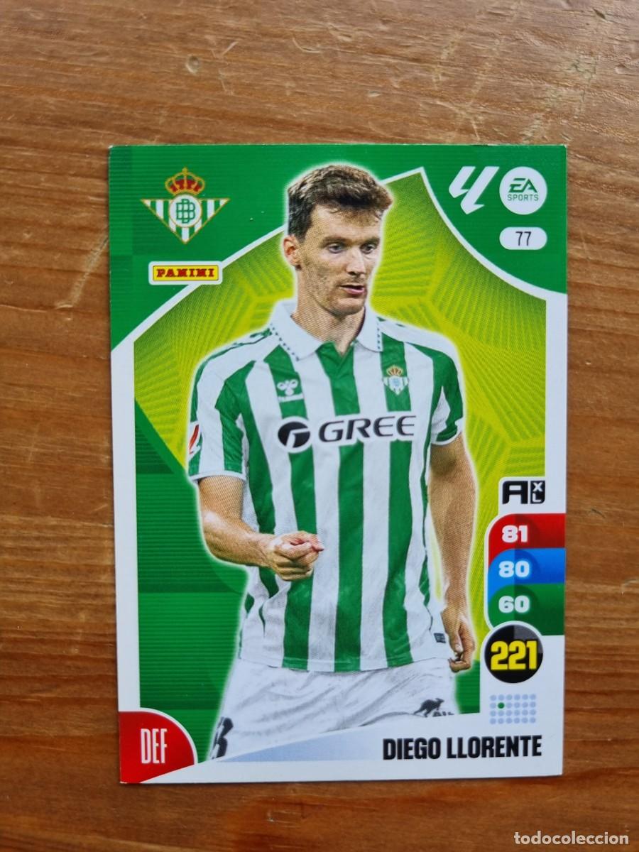 Cromos de f&uacute;tbol: 77 DIEGO LLORENTE (Real Betis). Liga 2024 2025 24 25 Adrenalyn XL (Panini)