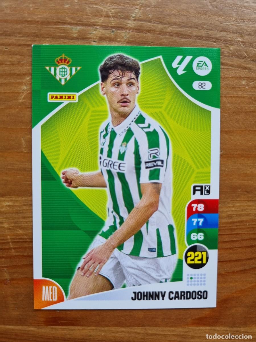 Cromos de f&uacute;tbol: 82 JOHNNY CARDOSO (Real Betis). Liga 2024 2025 24 25 Adrenalyn XL (Panini)