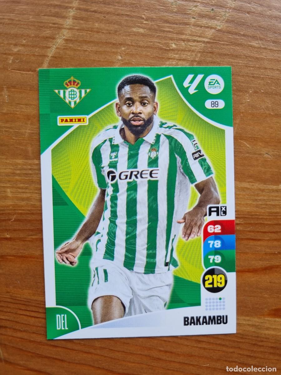 Cromos de f&uacute;tbol: 89 BAKAMBU (Real Betis). Liga 2024 2025 24 25 Adrenalyn XL (Panini)