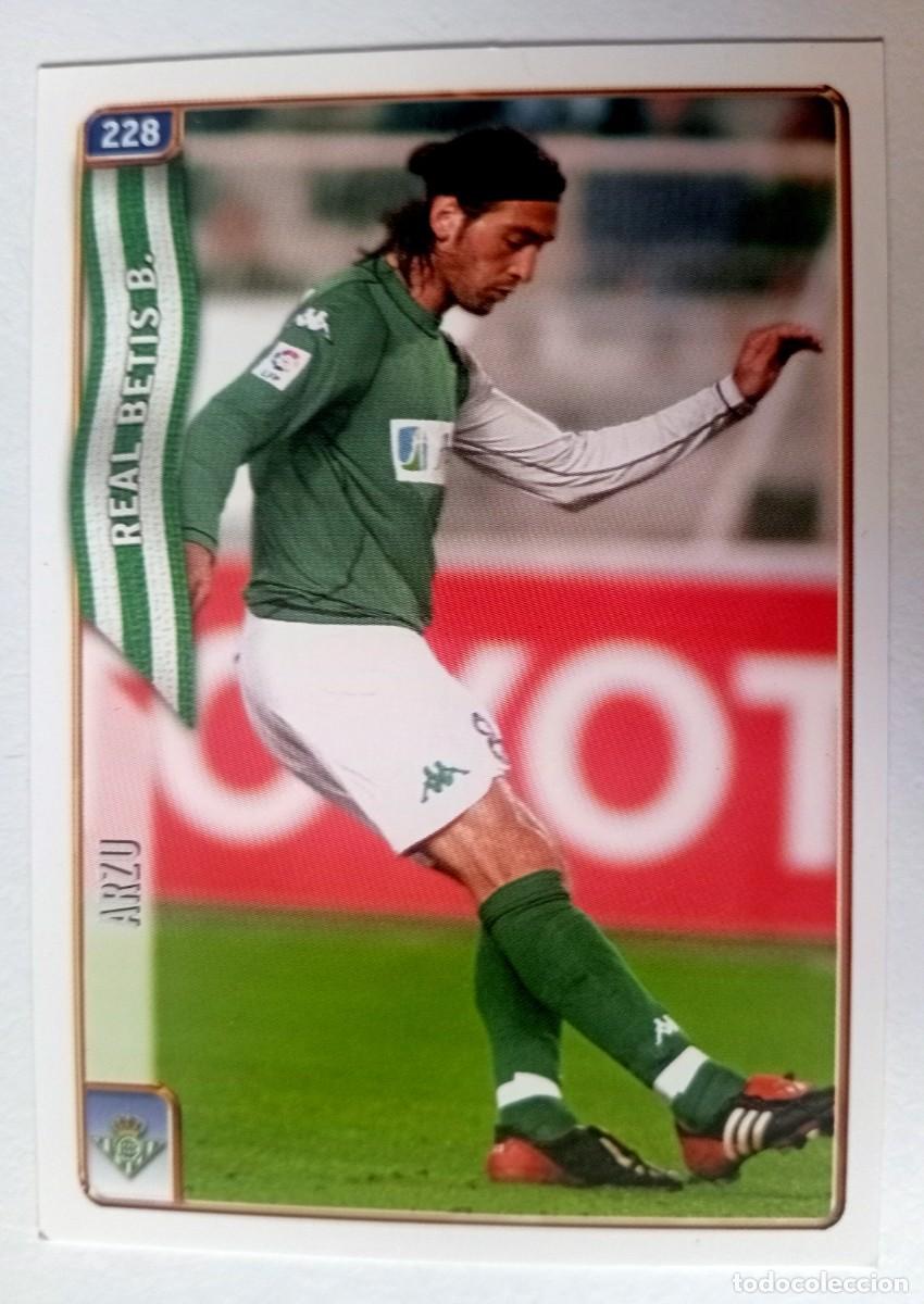 Cromos de f&uacute;tbol: CROMO FUTBOL BETIS MUNDI CROMO 2004-2005: ARZU