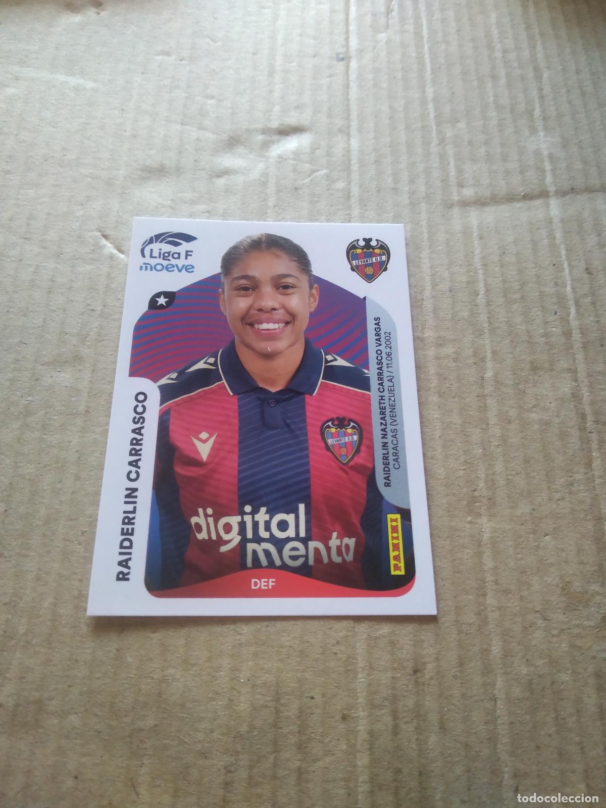 Cromos de f&uacute;tbol: 232 RAIDERLIN CARRASCO LEVANTE CROMO FUTBOL PANINI LIGA FEMENINA 2025-2026 LIGA F 25-26