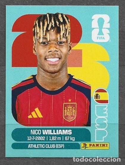 Cromos de f&uacute;tbol: Mundial 2026 - Nico Williams - N&ordm; 17 - Espa&ntilde;a