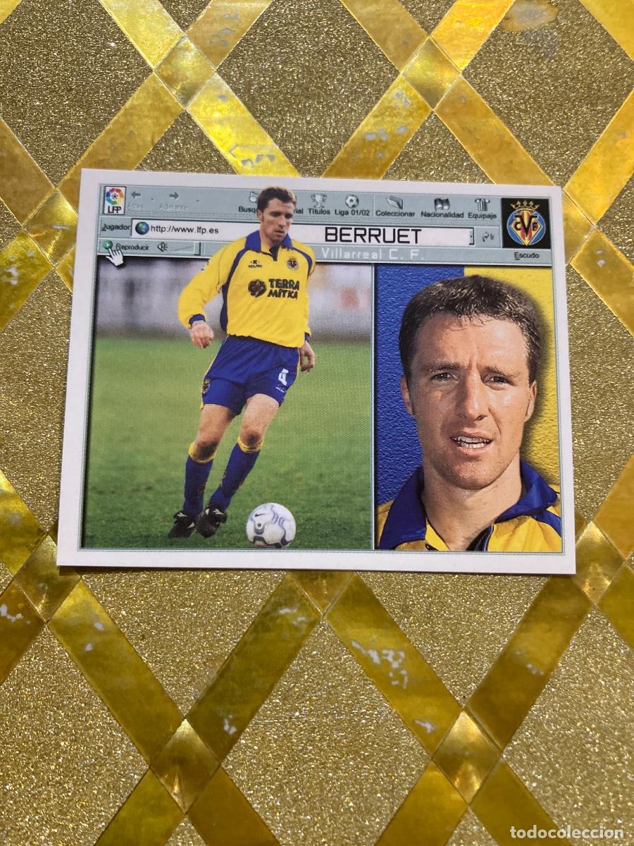 Cromos de f&uacute;tbol: CROMO DE FUTBOL BERRUET VILLARREAL LIGA ESTE 2001 2002 !