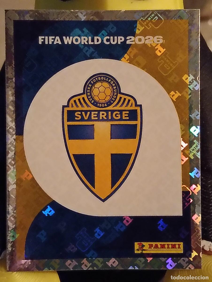 Cromos de f&uacute;tbol: Mundial 2026 - Escudo/Logo - N&deg; 1 - Suecia
