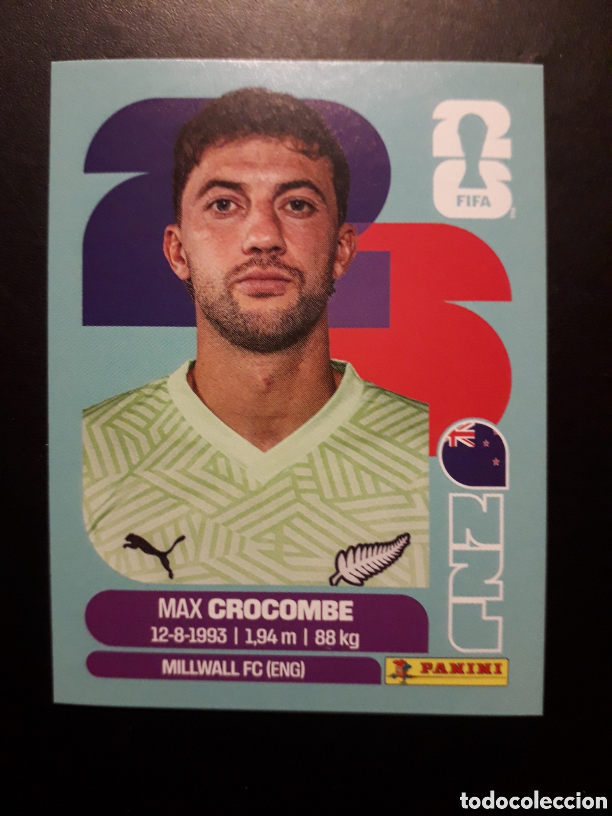 Cromos de f&uacute;tbol: CROCOMBE NUEVA ZELANDA NZL 2 MUNDIAL F&Uacute;TBOL 2026 FIFA WORLD CUP PANINI SIN PEGAR PEDIDO M&Iacute;NIMO 3&euro;