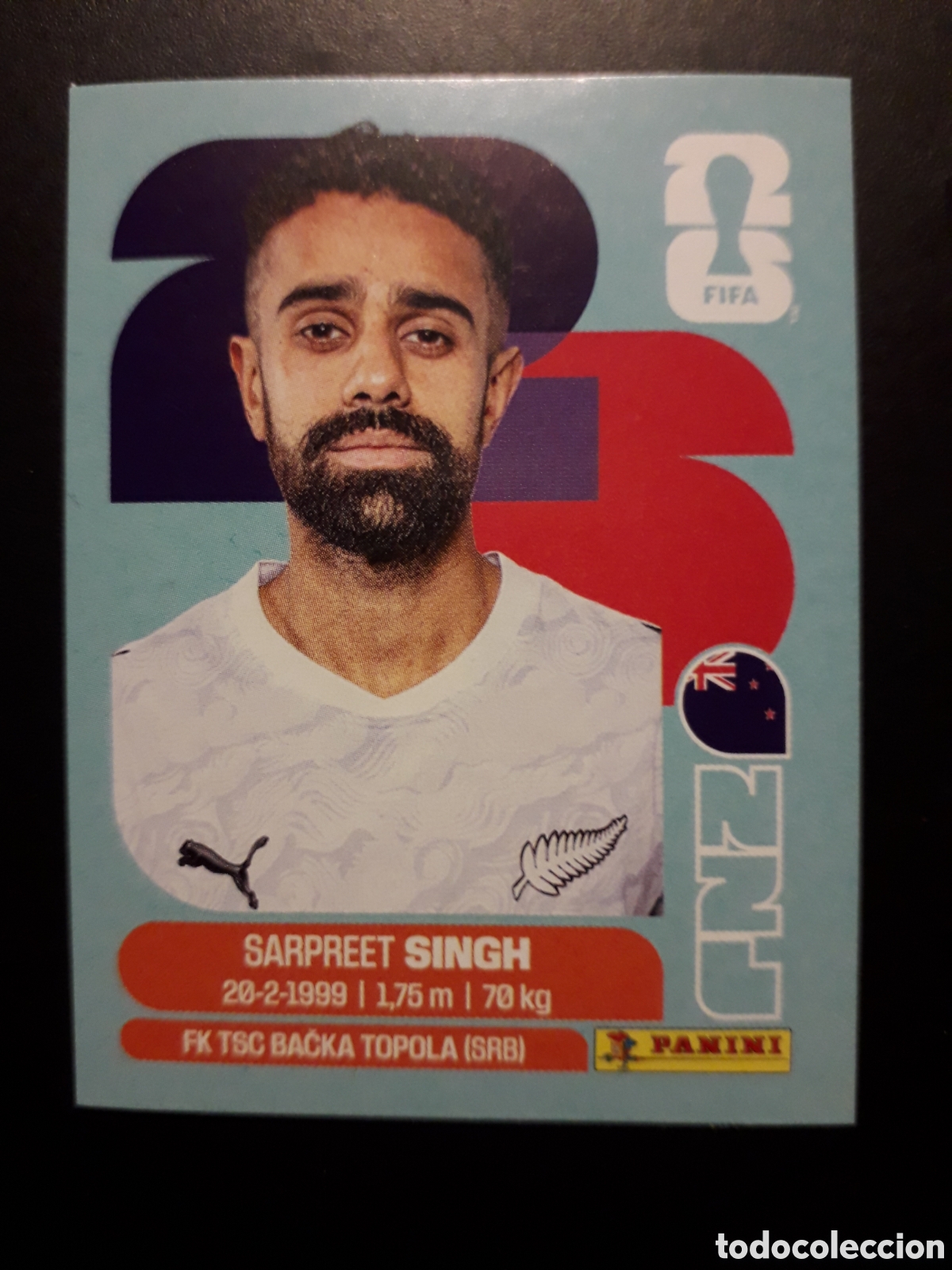 Cromos de f&uacute;tbol: SINGH NUEVA ZELANDA NZL 11 MUNDIAL F&Uacute;TBOL 2026 FIFA WORLD CUP PANINI SIN PEGAR PEDIDO M&Iacute;NIMO 3&euro;