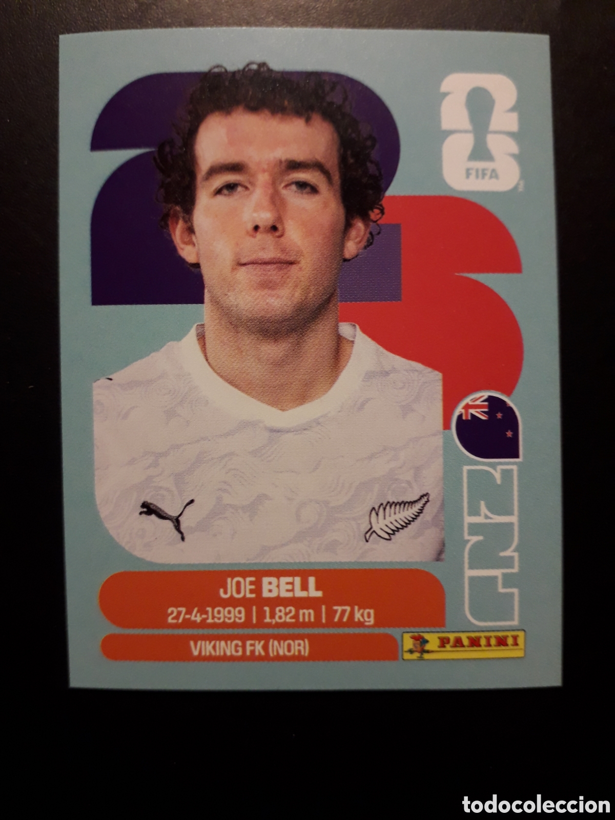 Cromos de f&uacute;tbol: BELL NUEVA ZELANDA NZL 10 MUNDIAL F&Uacute;TBOL 2026 FIFA WORLD CUP PANINI SIN PEGAR PEDIDO M&Iacute;NIMO 3&euro;