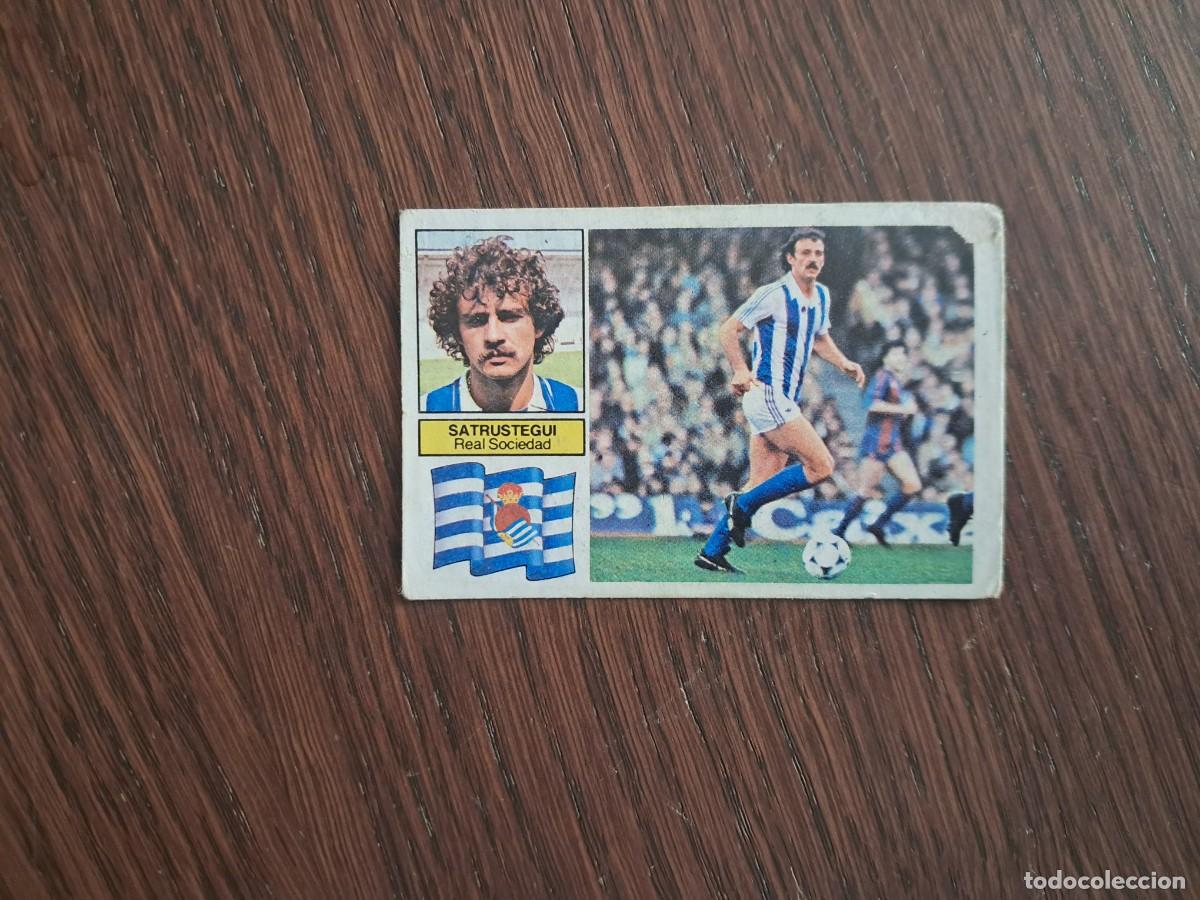 Cromos de f&uacute;tbol: cromo de futbol, ediciones Este, liga 82-83, Satrustegui, Real Sociedad, sin pegar.