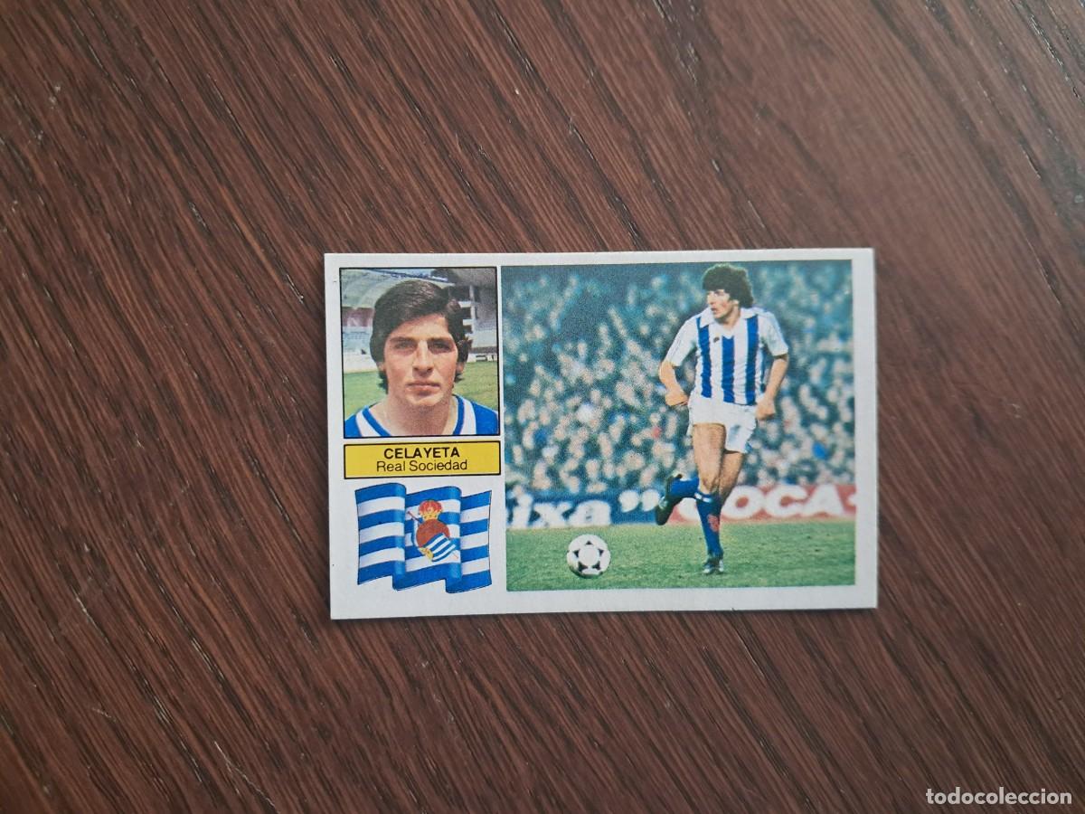 Cromos de f&uacute;tbol: cromo de futbol, ediciones Este, liga 82-83, Celayeta, Real Sociedad, sin pegar.
