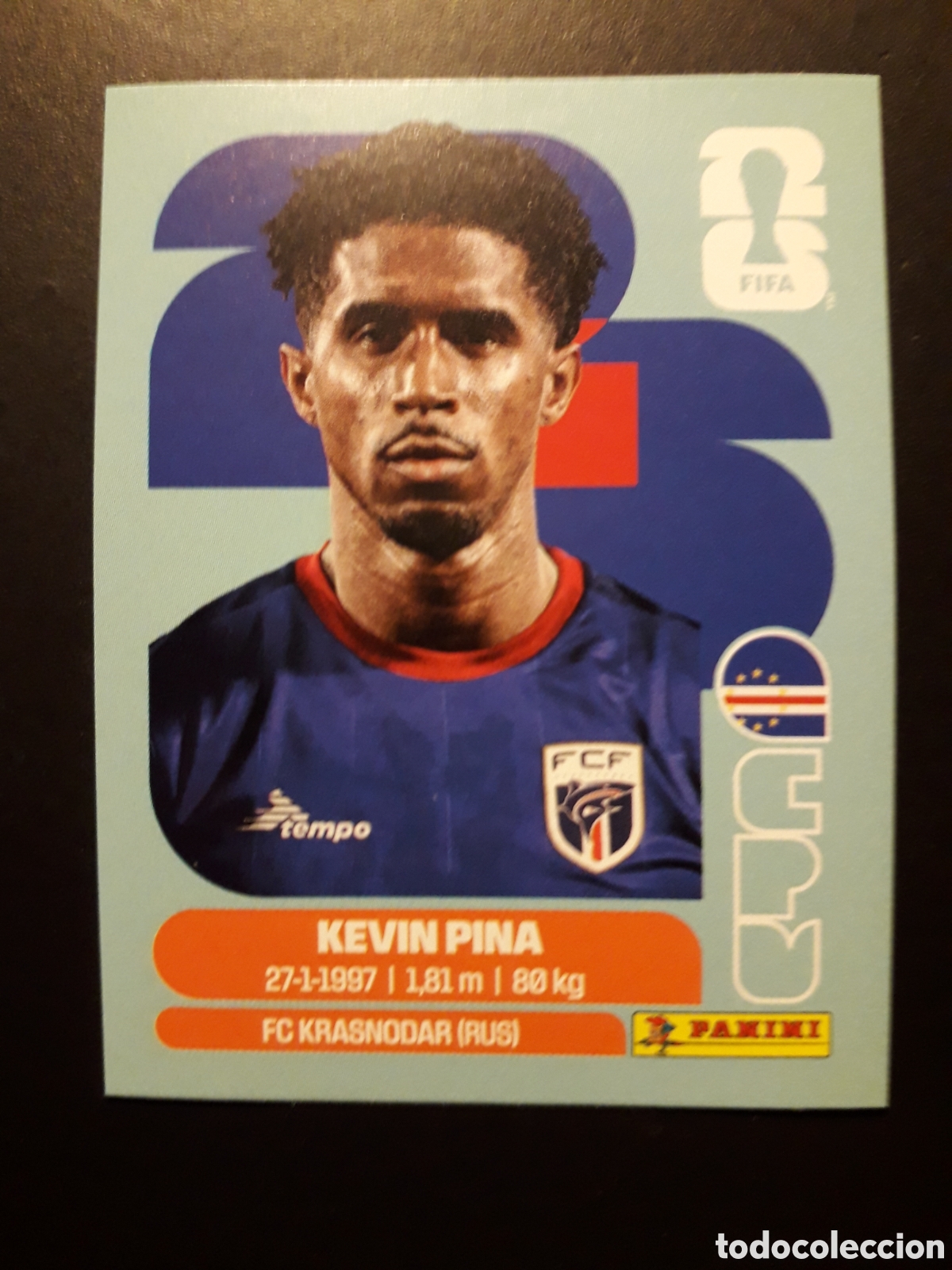 Cromos de f&uacute;tbol: KEVIN PINA CABO VERDE CPV 10 MUNDIAL F&Uacute;TBOL 2026 FIFA WORLD CUP PANINI SIN PEGAR PEDIDO M&Iacute;NIMO 3&euro;
