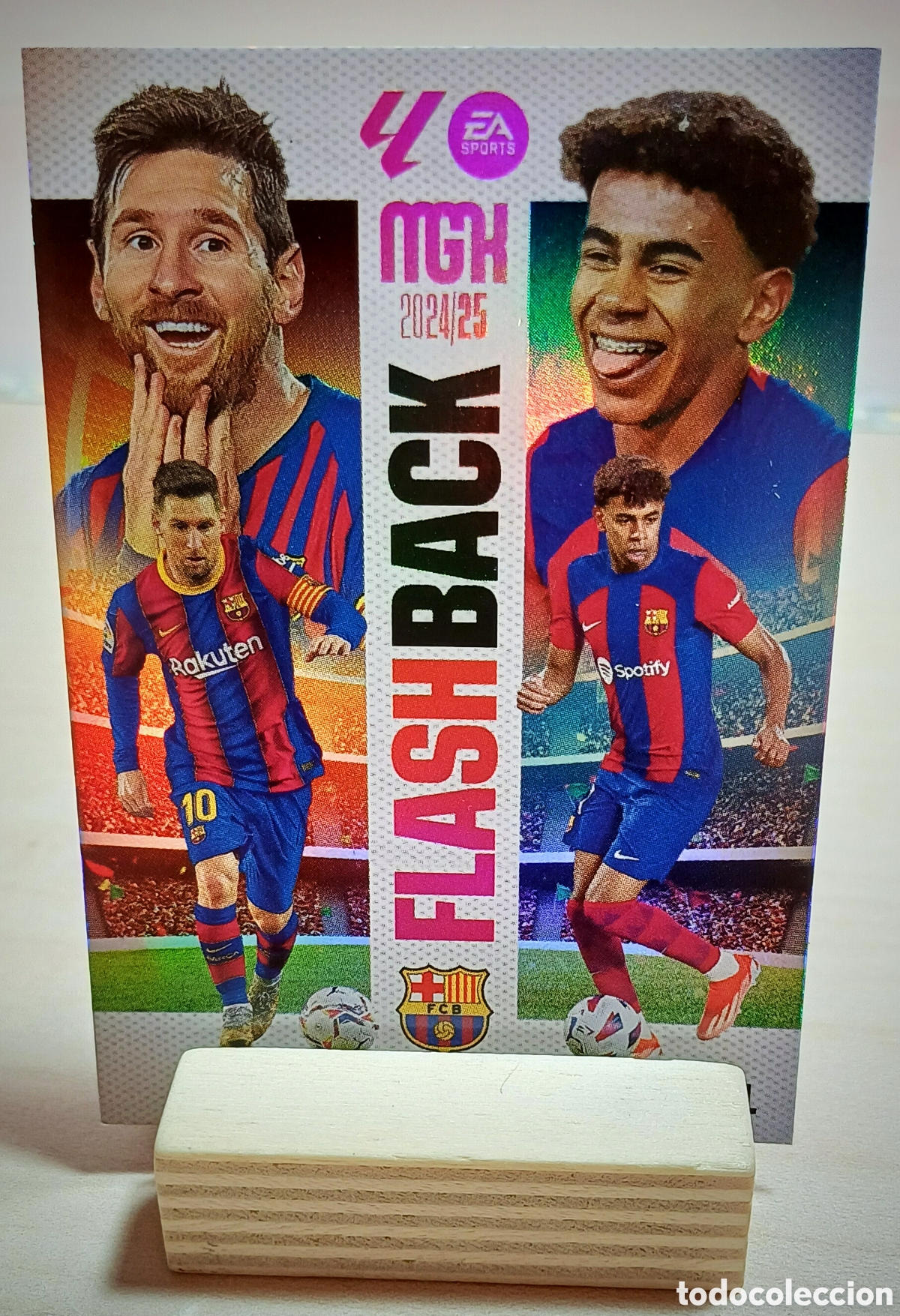 Cromos de f&uacute;tbol: Flashback Messi Yamal