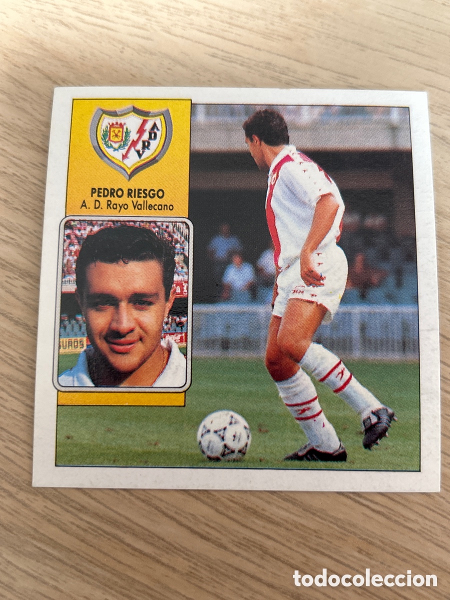 Fu&szlig;ball-Sticker: PEDRO RIESCO RAYO VALLECANO LIGA ESTE 1992 1993 92 93 NUNCA PEGADO SIN PEGAR