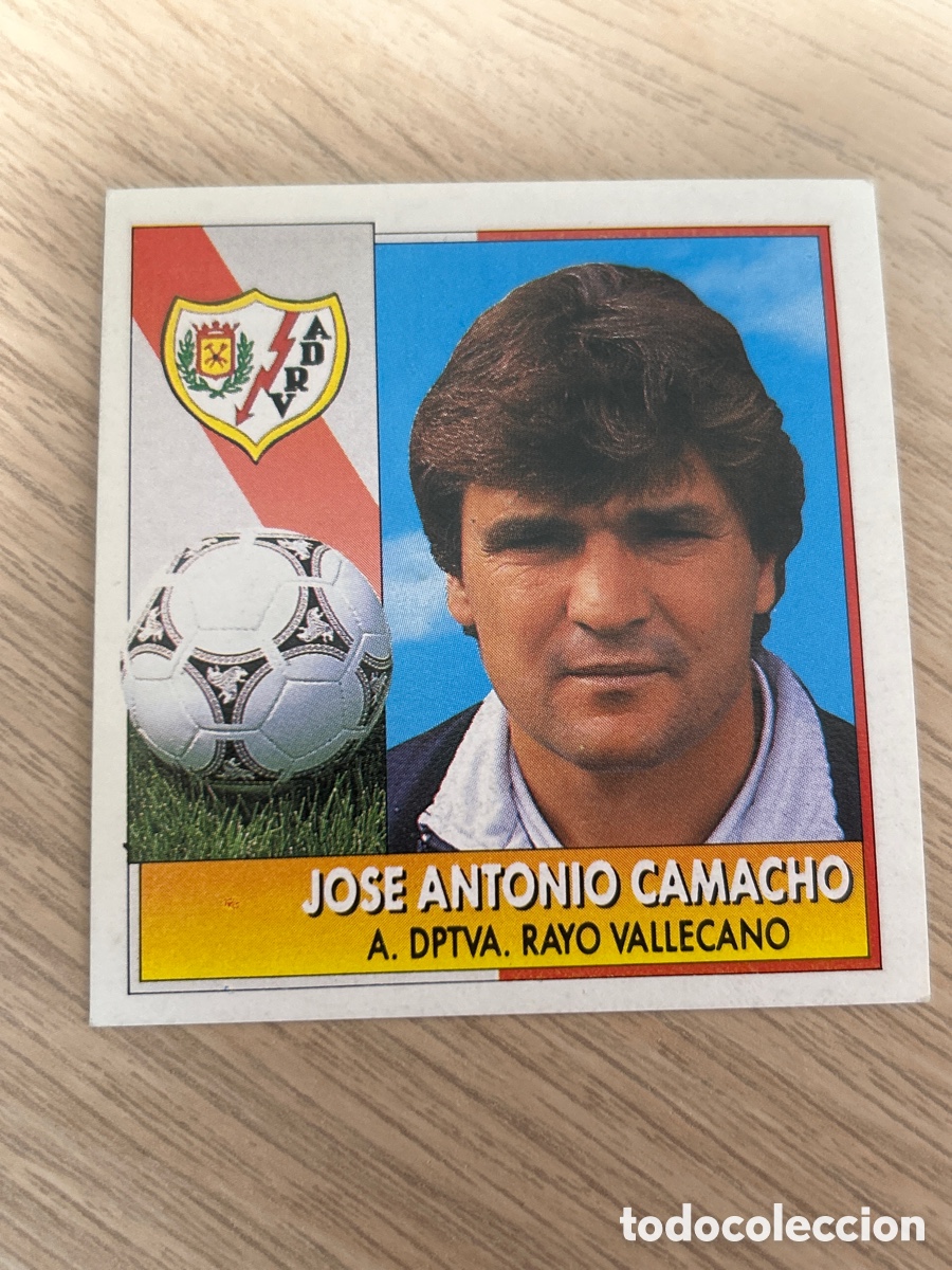 Cromos de f&uacute;tbol: JOSE ANTONIO CAMACHO ENTRENADOR RAYO VALLECANO LIGA ESTE 1992 1993 92 93 NUNCA PEGADO SIN PEGAR