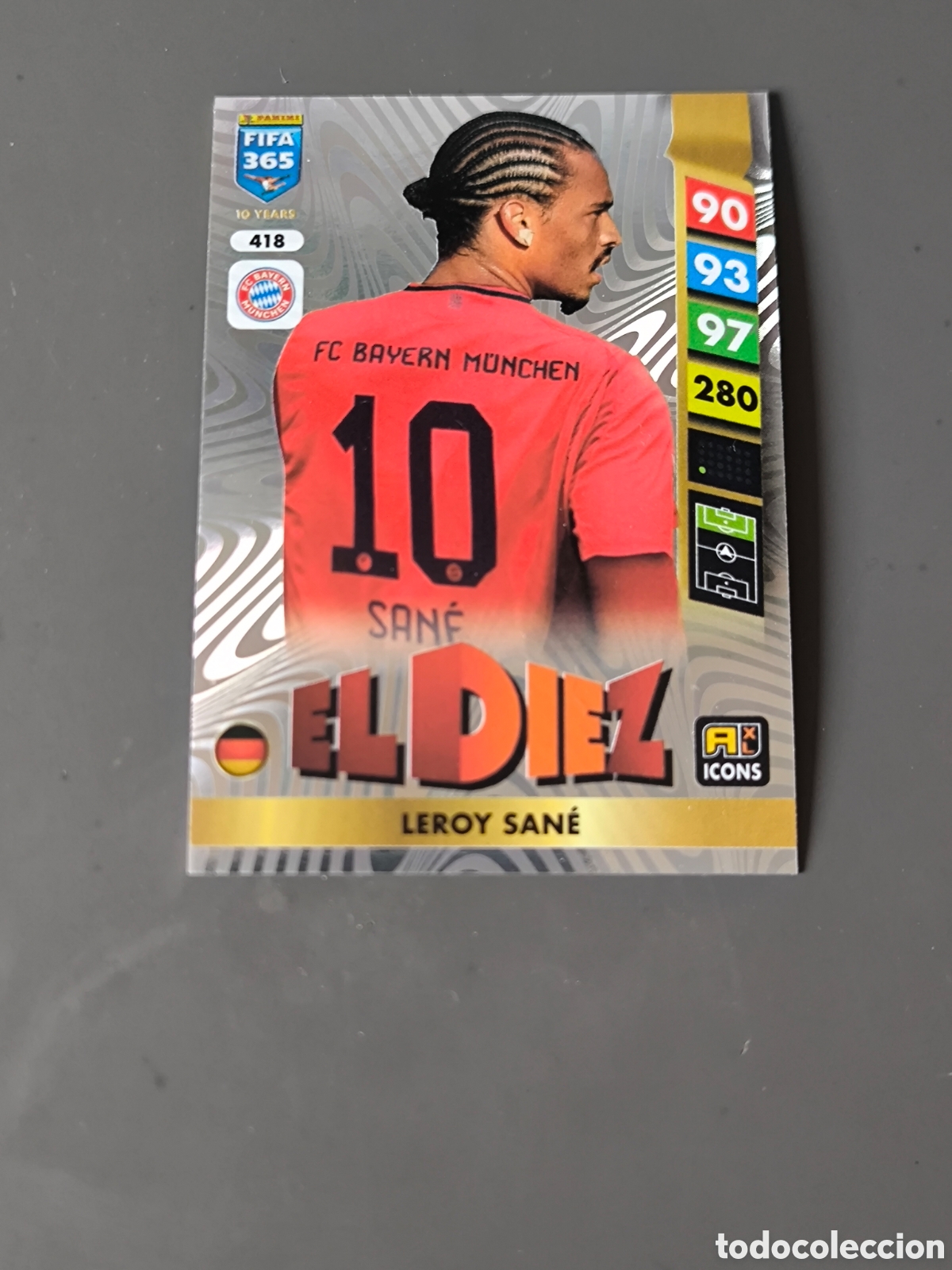 Cromos de f&uacute;tbol: LEROY SAN&Eacute; 418 El D&iacute;ez Bayern FIFA 365 2025