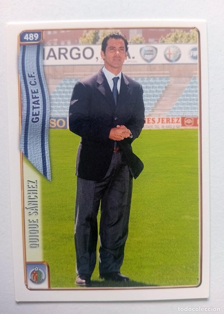 Cromos de f&uacute;tbol: CROMO FUTBOL GETAFE C.F. MUNDI CROMO 2004-2005: ENTRENADOR QUIQUE SANCHEZ FLORES