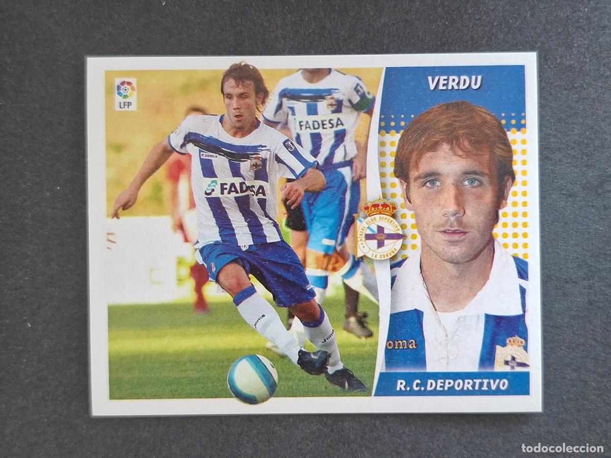 Cromos de f&uacute;tbol: L6 VERDU DEPORTIVO DE LA CORU&Ntilde;A COLOCA LIGA ESTE 2006 2007 06 07 NUNCA PEGADO SIN PEGAR