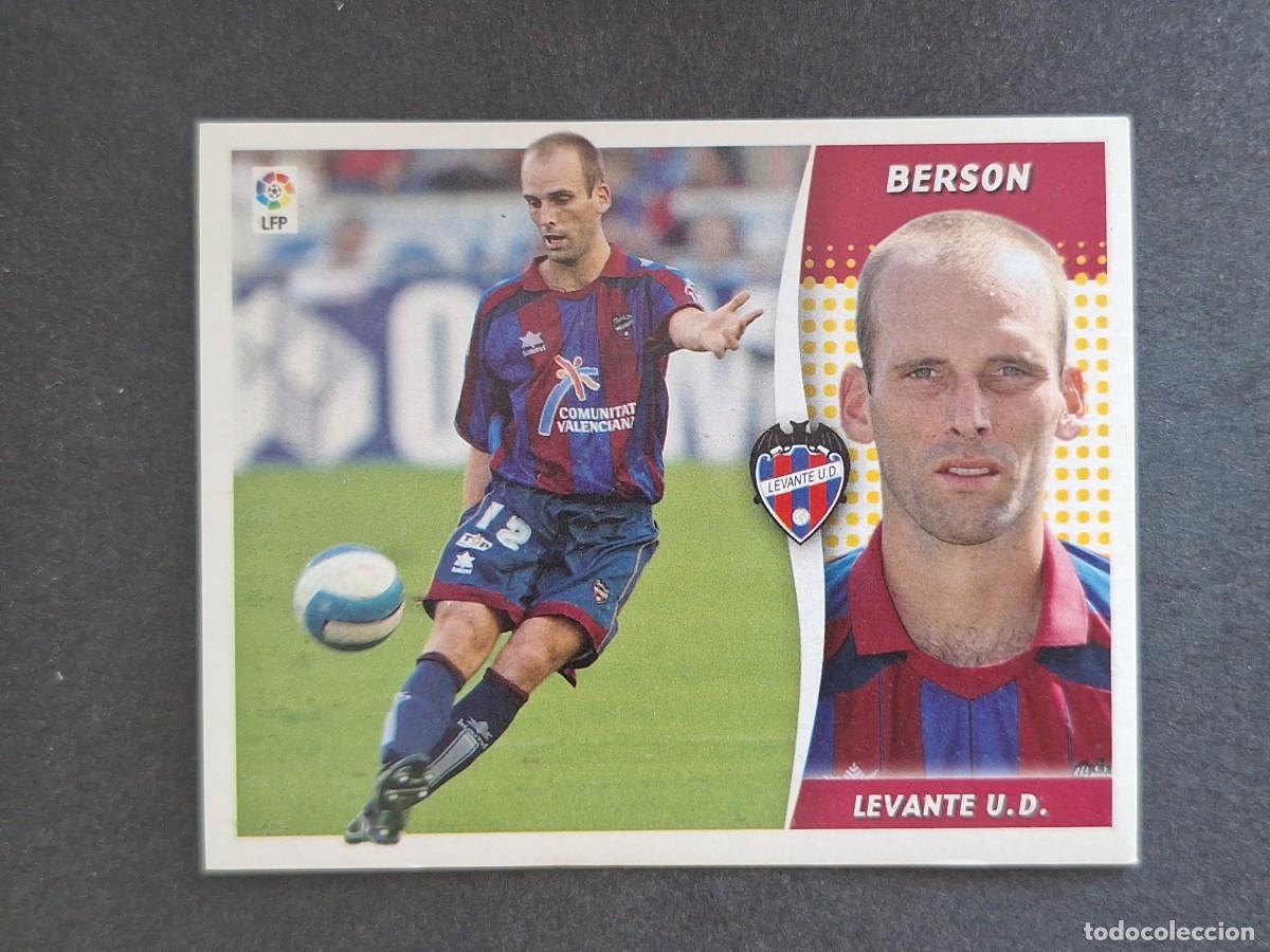 Cromos de f&uacute;tbol: L6 BERSON LEVANTE U. D. COLOCA LIGA ESTE 2006 2007 06 07 NUNCA PEGADO SIN PEGAR