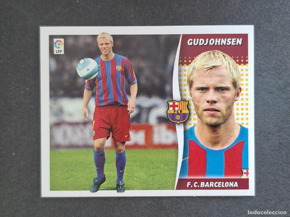 Cartes &agrave; collectionner de Football: L6 GUDJOHNSEN F. C. BARCELONA FICHAJE 2 LIGA ESTE 2006 2007 06 07 NUNCA PEGADO SIN PEGAR