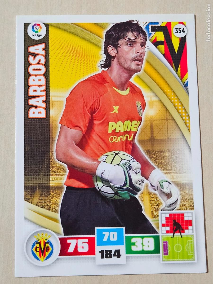 Cromos de f&uacute;tbol: FICHA N&ordm; 354 BARBOSA - ADRENALYN 15 16 - PANINI 2015 -16 - CROMO - VILLARREAL