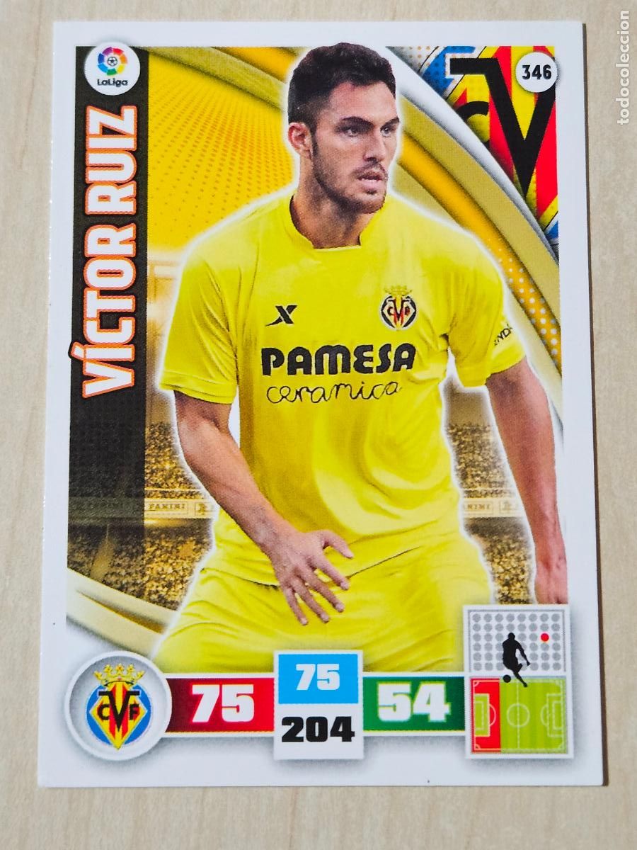 Cromos de f&uacute;tbol: FICHA N&ordm; 346 VICTOR RUIZ - ADRENALYN 15 16 - PANINI 2015 -16 - CROMO - VILLARREAL