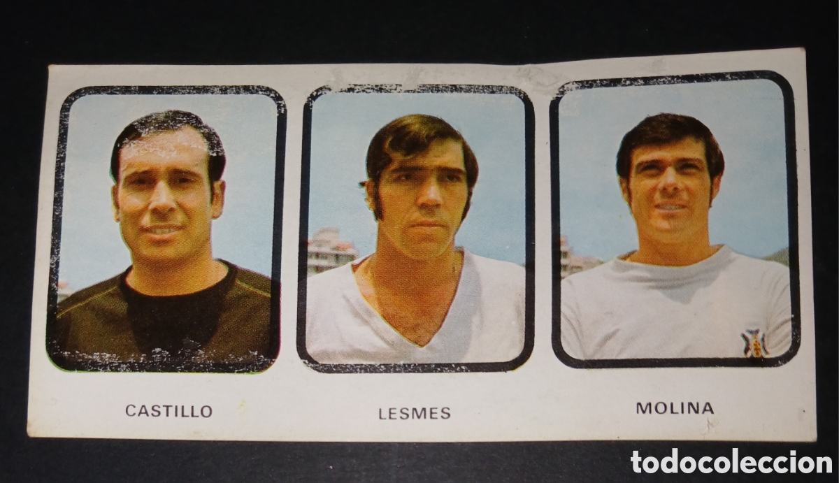 Cartes &agrave; collectionner de Football: Cromo F&uacute;tbol Escudo Bandera C.D. Tenerife - Liga 1973-74 Ruiz Romero - Castillo Lesmes Molina -