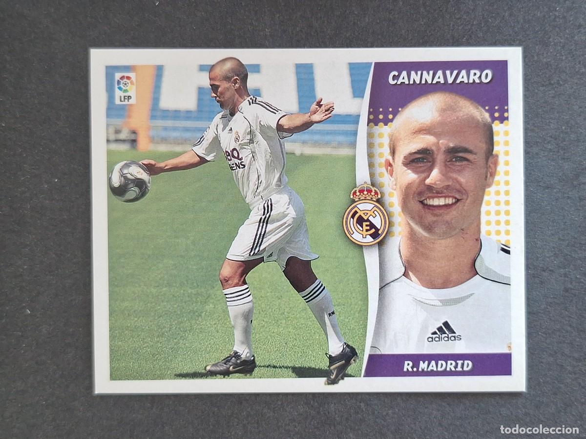 Cartes &agrave; collectionner de Football: L6 CANNAVARO REAL MADRID FICHAJE 16 LIGA ESTE 2006 2007 06 07 NUNCA PEGADO SIN PEGAR