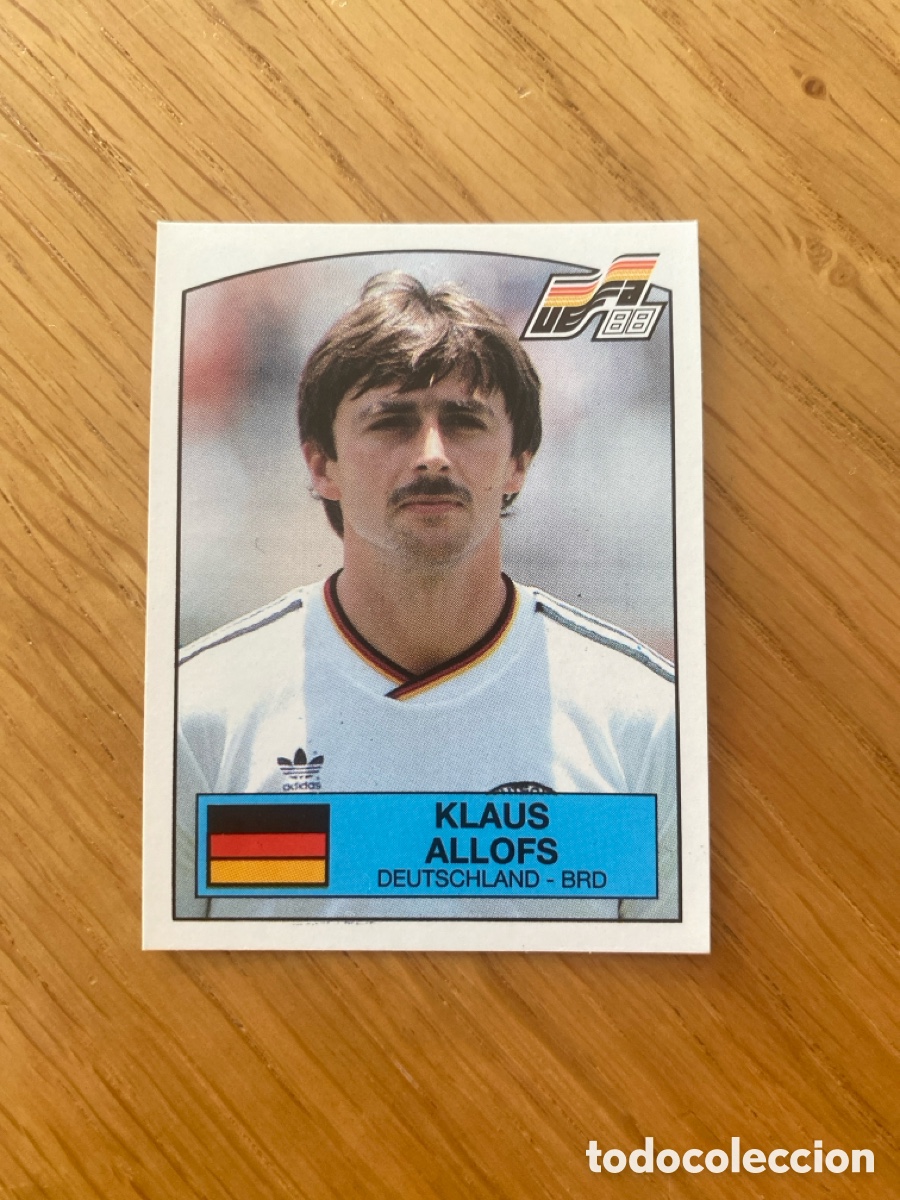 Cromos de f&uacute;tbol: Cromo panini euro 88 Alemania n&uacute;mero 70 Allofs - Sticker album eurocup 1988 Germany