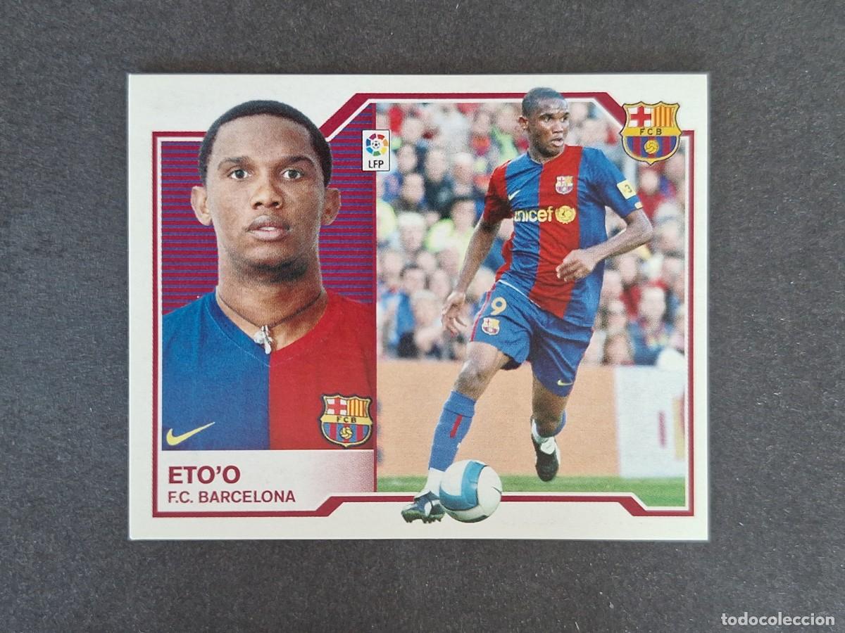 Cromos de f&uacute;tbol: L6 ETO'O F. C. BARCELONA LIGA ESTE 2007 2008 07 08 NUNCA PEGADO SIN PEGAR