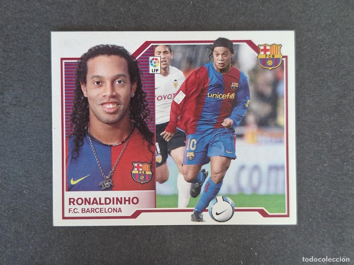 Cromos de f&uacute;tbol: L6 RONALDINHO F. C. BARCELONA LIGA ESTE 2007 2008 07 08 NUNCA PEGADO SIN PEGAR