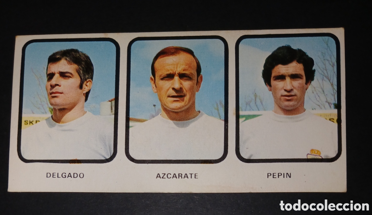 Cromos de f&uacute;tbol: Cromo Ruiz Romero F&uacute;tbol 1973-1974 - N&ordm; 178 Ja&eacute;n C.F. (Delgado, Azcarate, Pepin) Nunca pegado