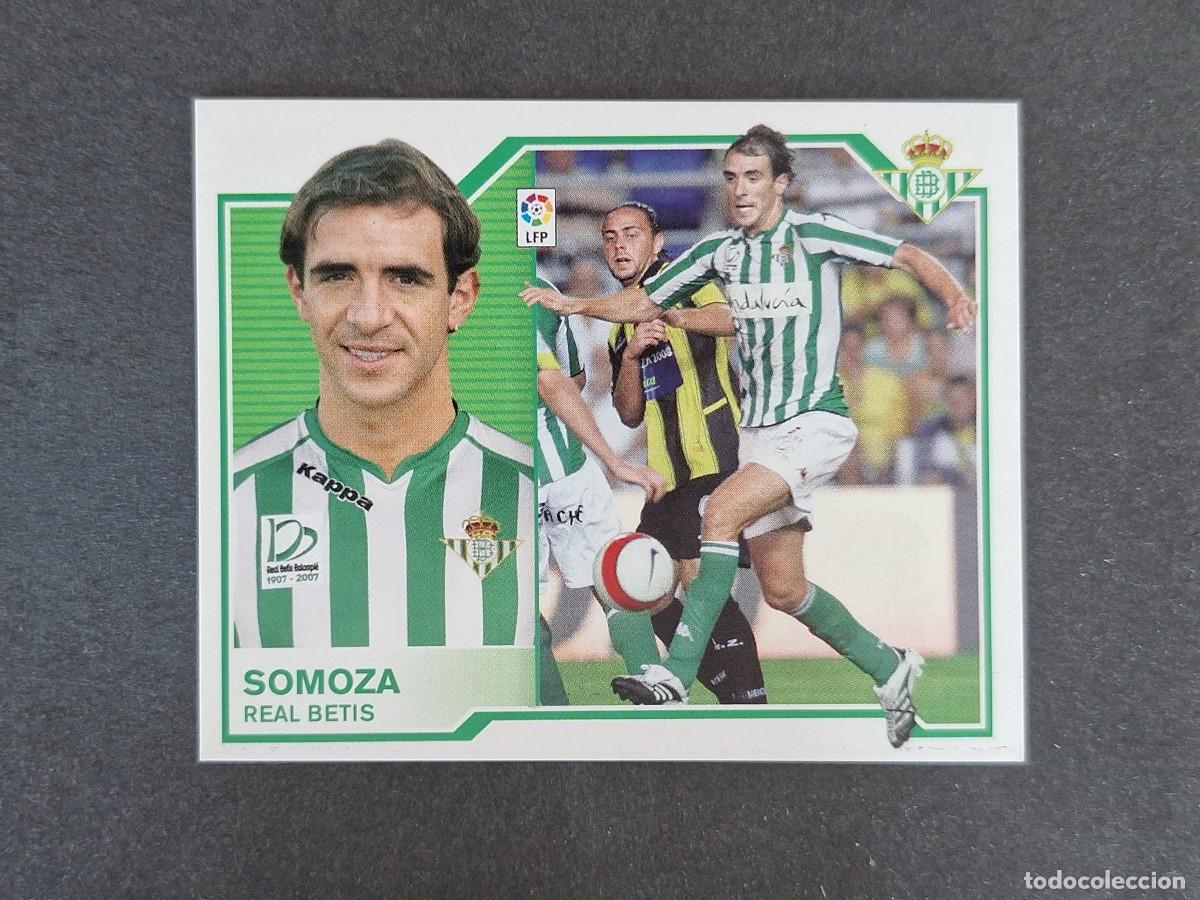 Cartes &agrave; collectionner de Football: L6 SOMOZA REAL BETIS BALOMPIE COLOCA LIGA ESTE 2007 2008 07 08 NUNCA PEGADO SIN PEGAR