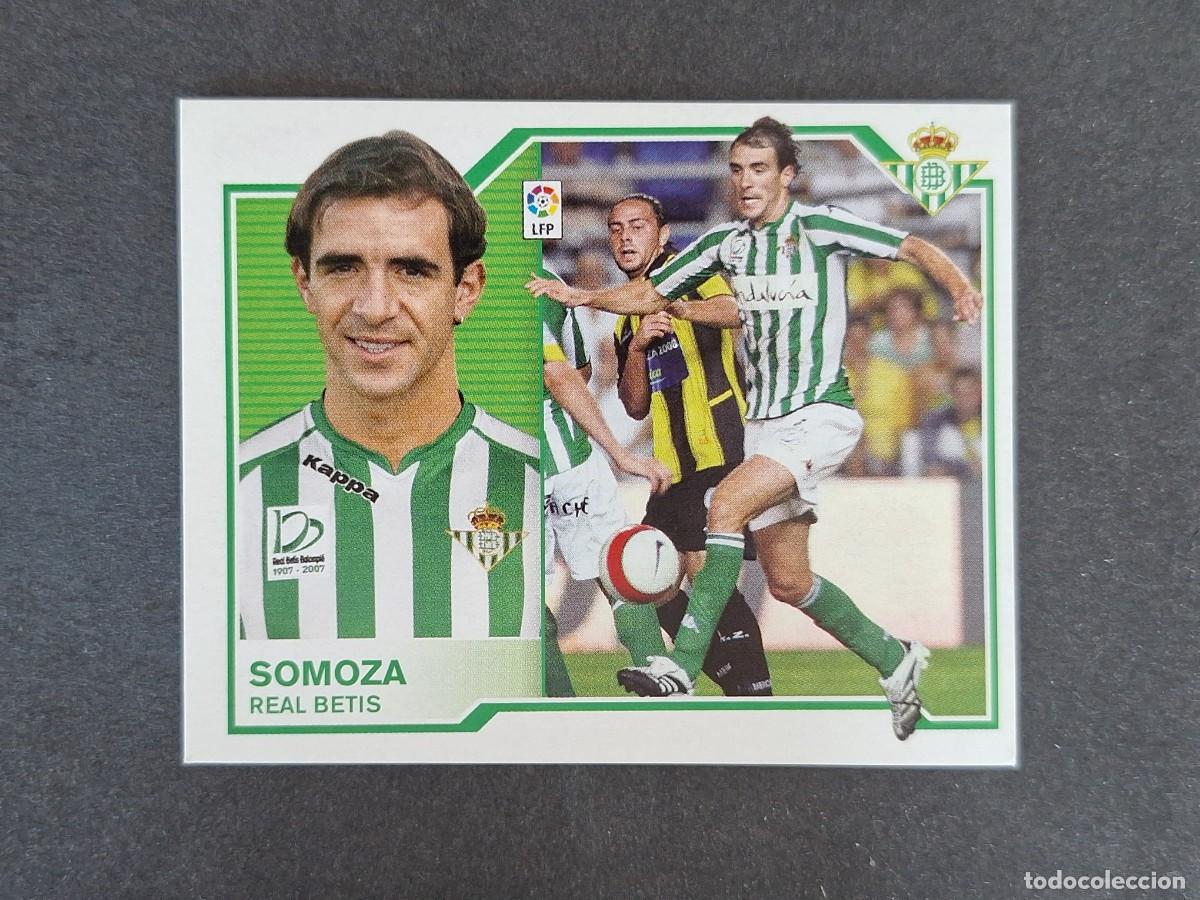 Cartes &agrave; collectionner de Football: L6 SOMOZA REAL BETIS BALOMPIE COLOCA LIGA ESTE 2007 2008 07 08 NUNCA PEGADO SIN PEGAR