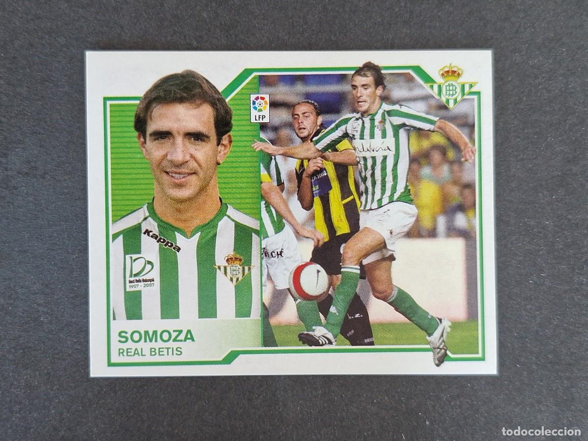 Cartes &agrave; collectionner de Football: L6 SOMOZA REAL BETIS BALOMPIE COLOCA LIGA ESTE 2007 2008 07 08 NUNCA PEGADO SIN PEGAR